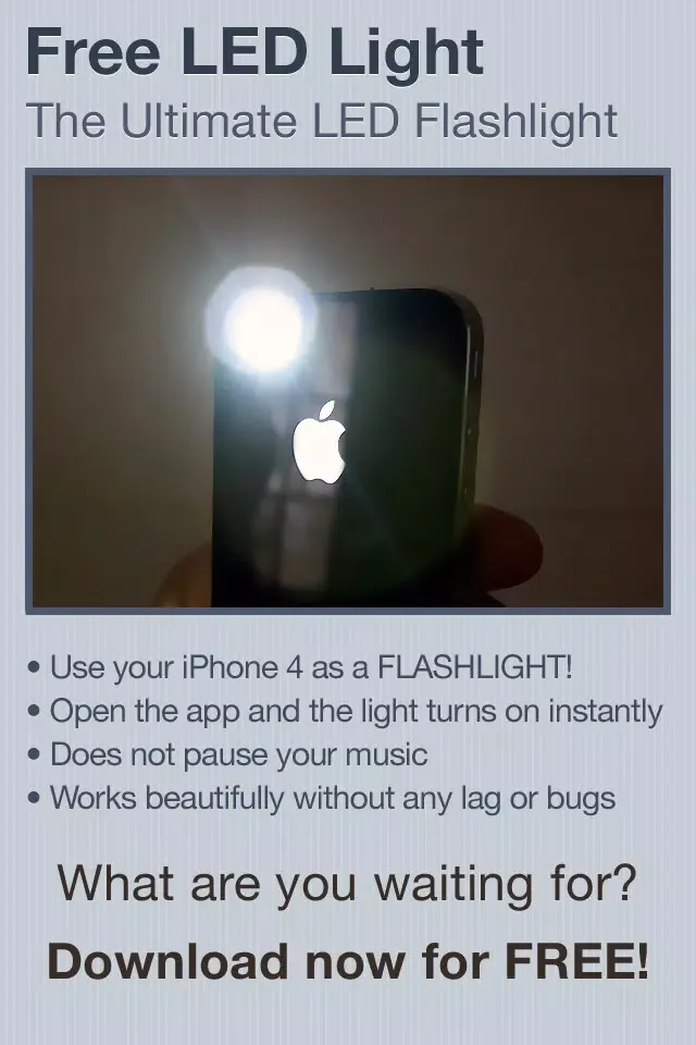 Capturas de tela do Free LED Light for iPhone 4