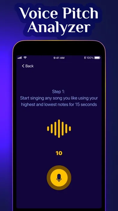 Captures d'écran de Sing Whiz - Vocal Range Test