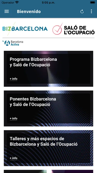 Capturas de pantalla de BizBCN i Saló de l’Ocupació