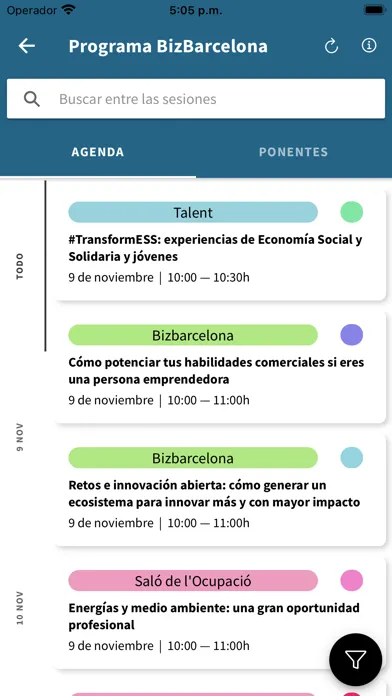 Capturas de pantalla de BizBCN i Saló de l’Ocupació