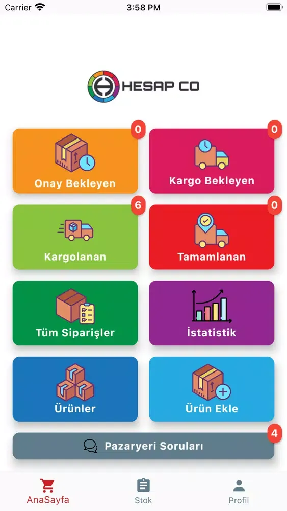 Tangkapan layar Hesap Co