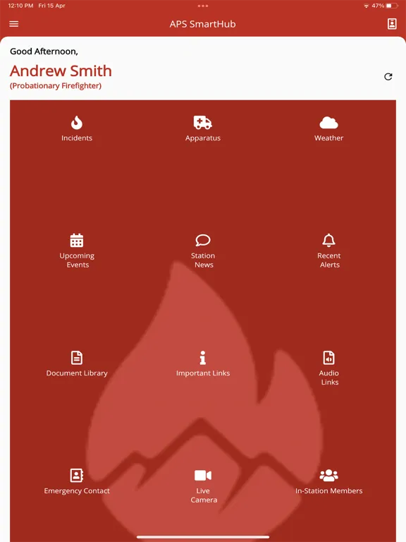 Screenshot di APS SmartHub iPad 