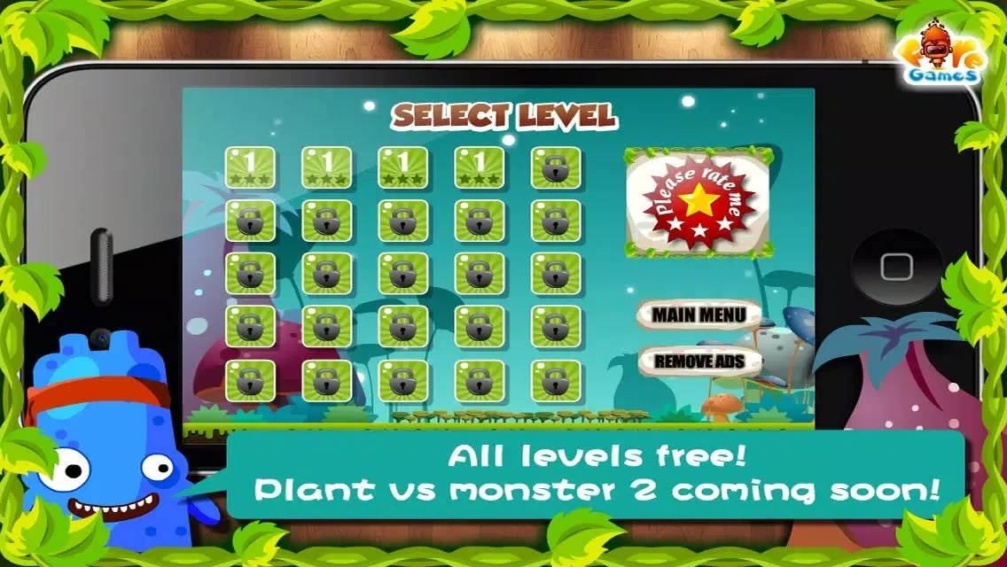 Capturas de tela do Plants vs Monster