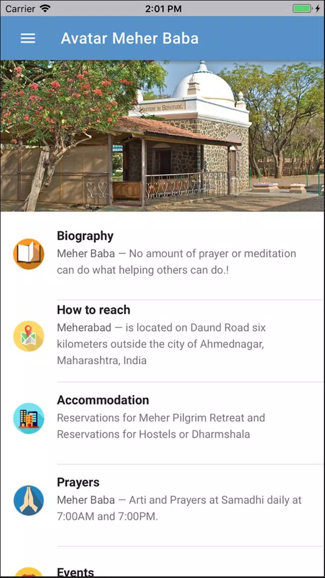 Capturas de pantalla de AMBPPCT Meher Baba App
