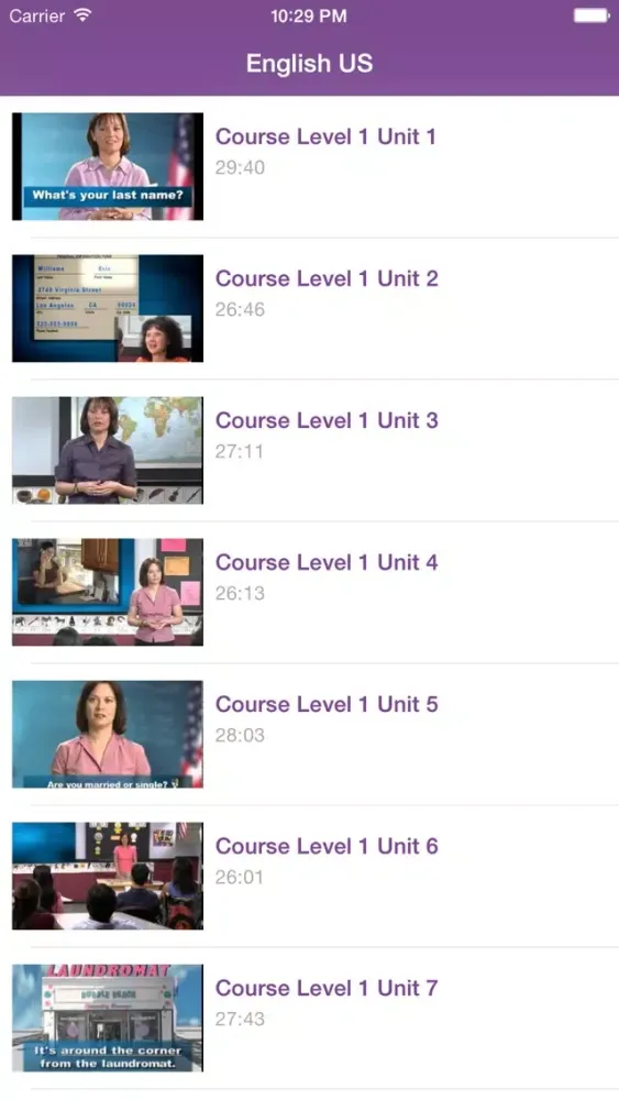 Captures d'écran de English US - American English for Beginners