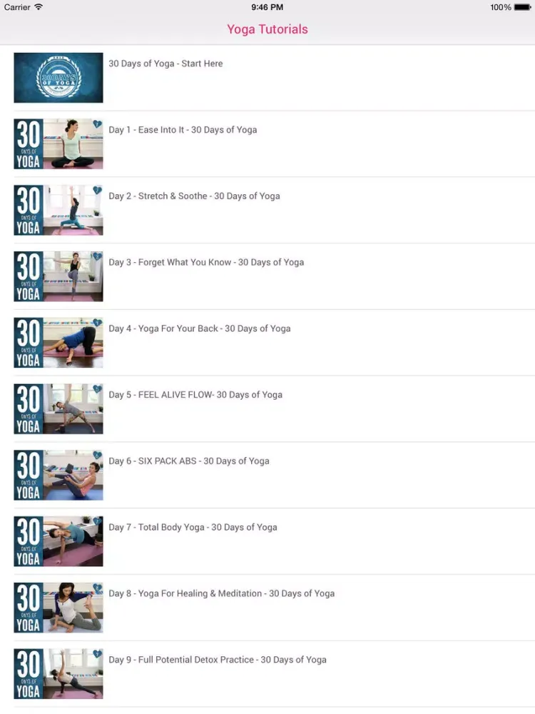 Скриншоты Joga - 30 Days of Yoga iPad 