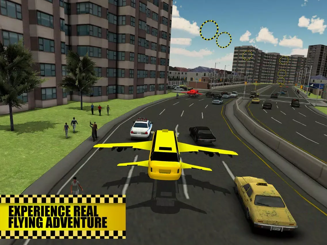 صور Flying Limo Taxi Simulator & Car flight test game iPad 