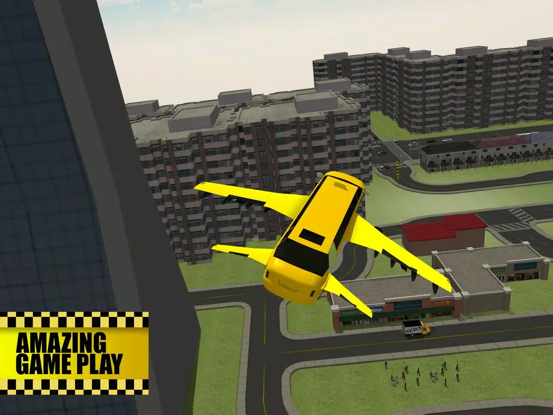 صور Flying Limo Taxi Simulator & Car flight test game iPad 