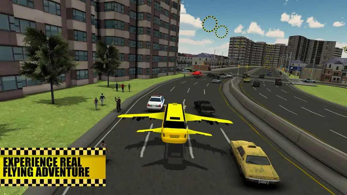 صور Flying Limo Taxi Simulator & Car flight test game