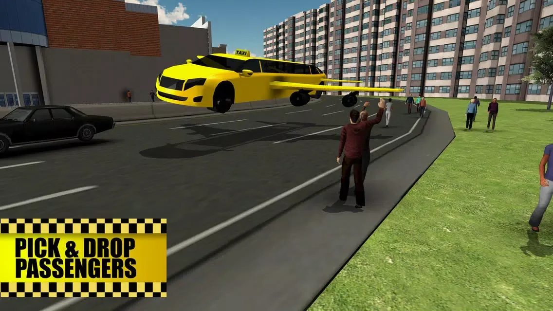 صور Flying Limo Taxi Simulator & Car flight test game