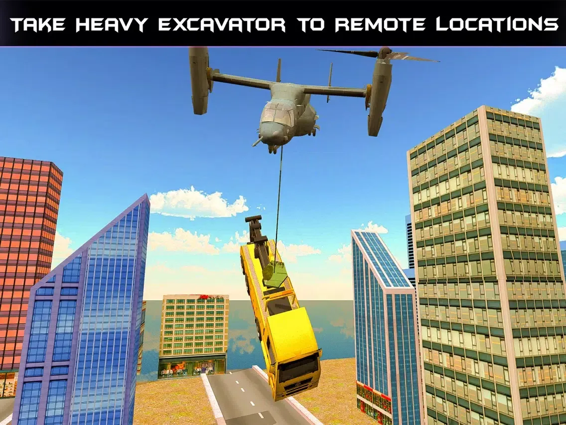 Heavy Machinery Helicopter Transport - Duty Sim iPad  Screenshots