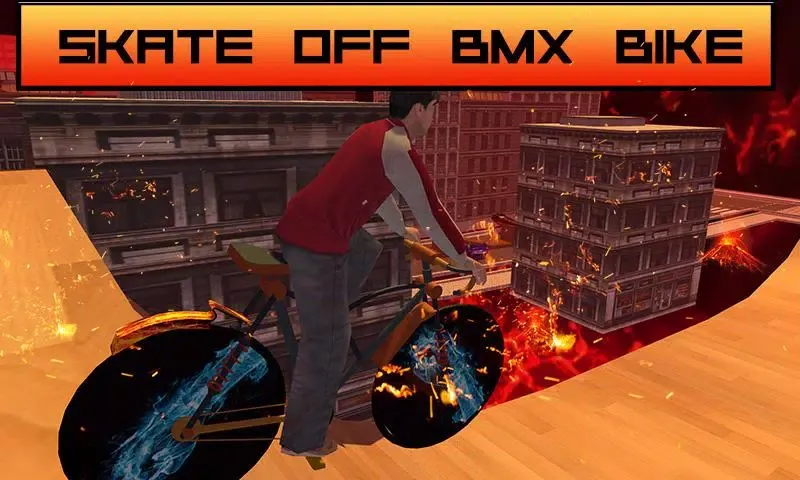 Captures d'écran de Rooftop BMX Bicycle - Impossible Lava Tracks Sim