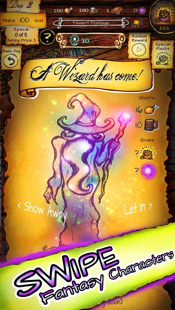 Capturas de tela do Fantasy Tavern