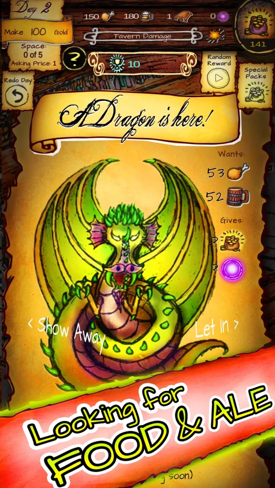 Capturas de tela do Fantasy Tavern