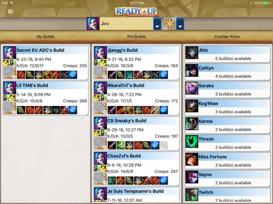Captures d'écran de Ready Up for League of Legends iPad 