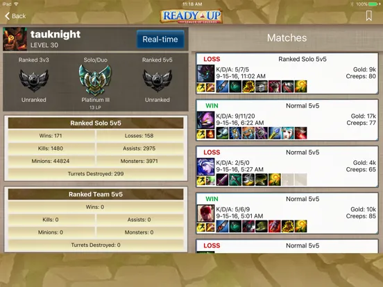 Captures d'écran de Ready Up for League of Legends iPad 