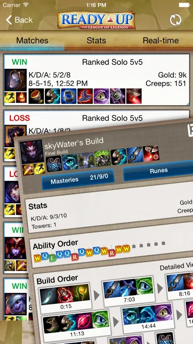 Captures d'écran de Ready Up for League of Legends