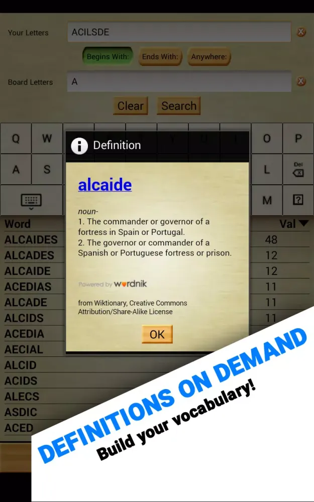 Screenshot di Word Breaker