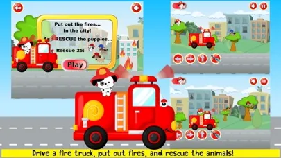 Capturas de tela do Fireman Game Fire-Truck Games