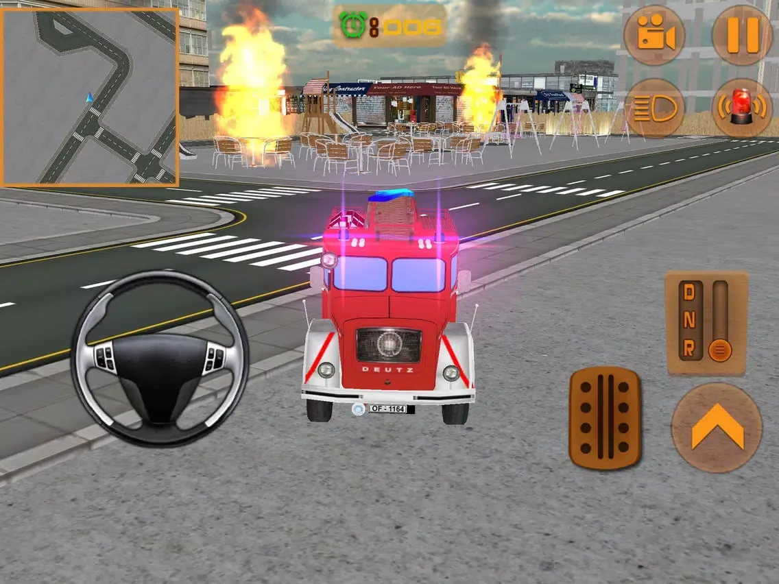 Firefighter Truck Driving Parking iPad  स्क्रीनशॉट
