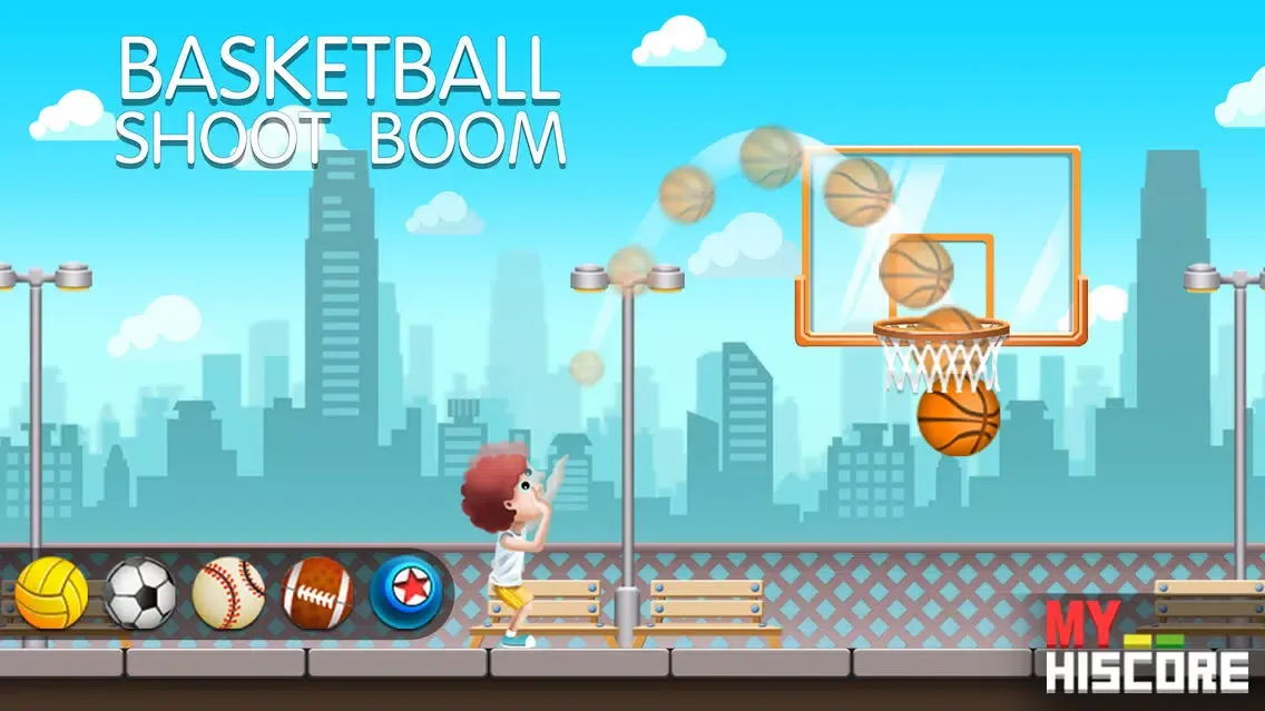 Tangkapan skrin Basketball Shoot Boom - Free Fun Games