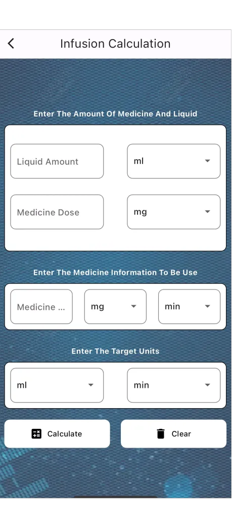 Dose & Infusion Calculator Screenshots