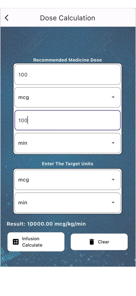 Dose & Infusion Calculator Screenshots