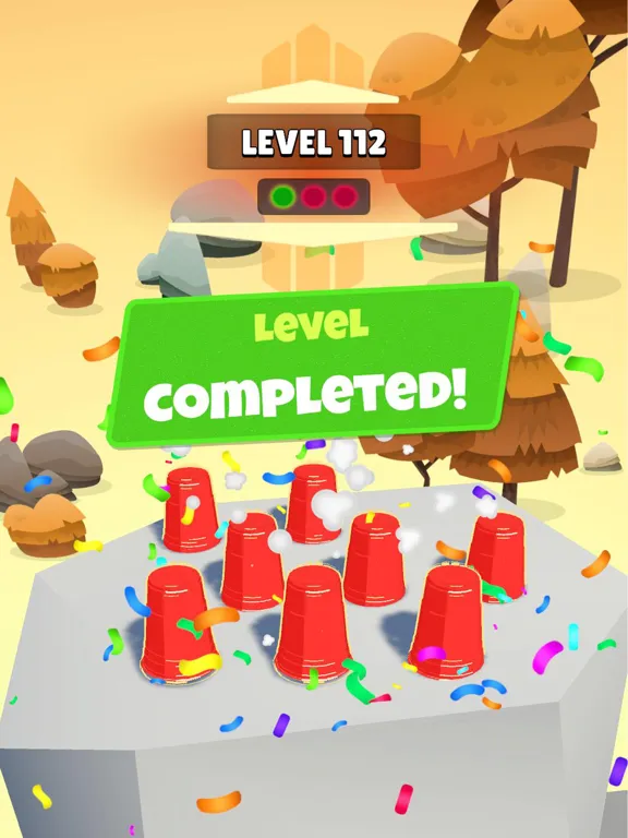 ภาพหน้าจอของ Tricky Cups - A Ball game iPad 