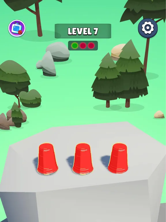 ภาพหน้าจอของ Tricky Cups - A Ball game iPad 
