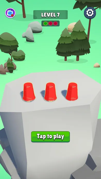 ภาพหน้าจอของ Tricky Cups - A Ball game
