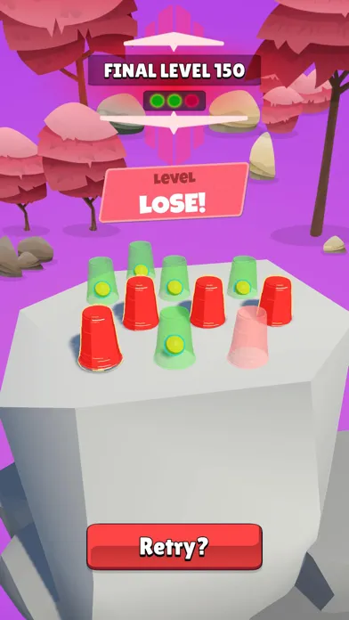 ภาพหน้าจอของ Tricky Cups - A Ball game
