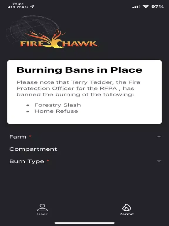 Capturas de tela do Firehawk Permits iPad 