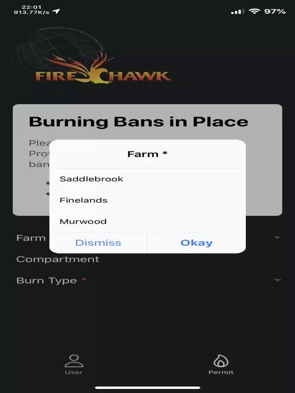 Capturas de tela do Firehawk Permits iPad 