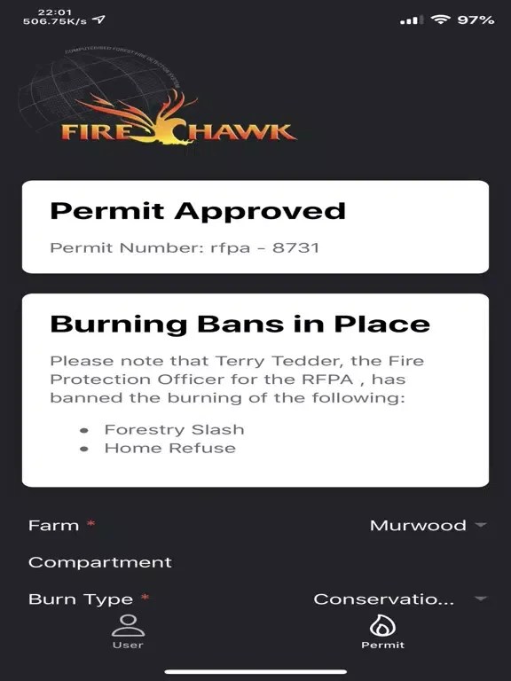 Capturas de tela do Firehawk Permits iPad 