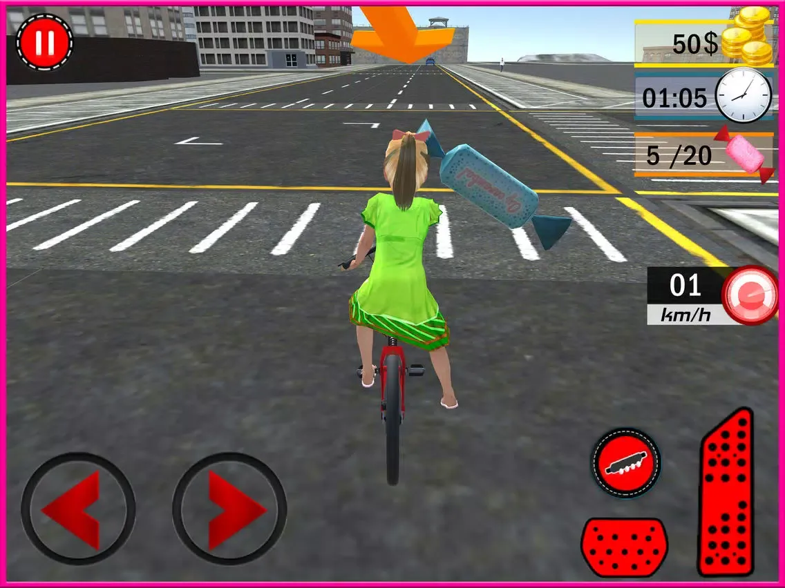 Kids Bicycle Candy Speed Collection Simulator 3D iPad 应用截图