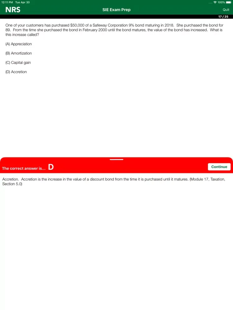 FIRE Drill - SIE Exam Prep iPad  स्क्रीनशॉट