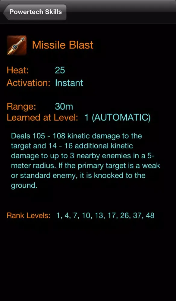 Skill Build Calculator for SWTOR Free应用截图