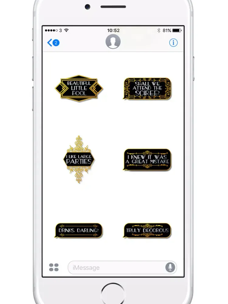 Ảnh chụp màn hình của Art Deco Stickers: Cute and Fun Sticker Pack iPad 