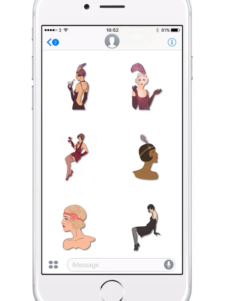Ảnh chụp màn hình của Art Deco Stickers: Cute and Fun Sticker Pack iPad 