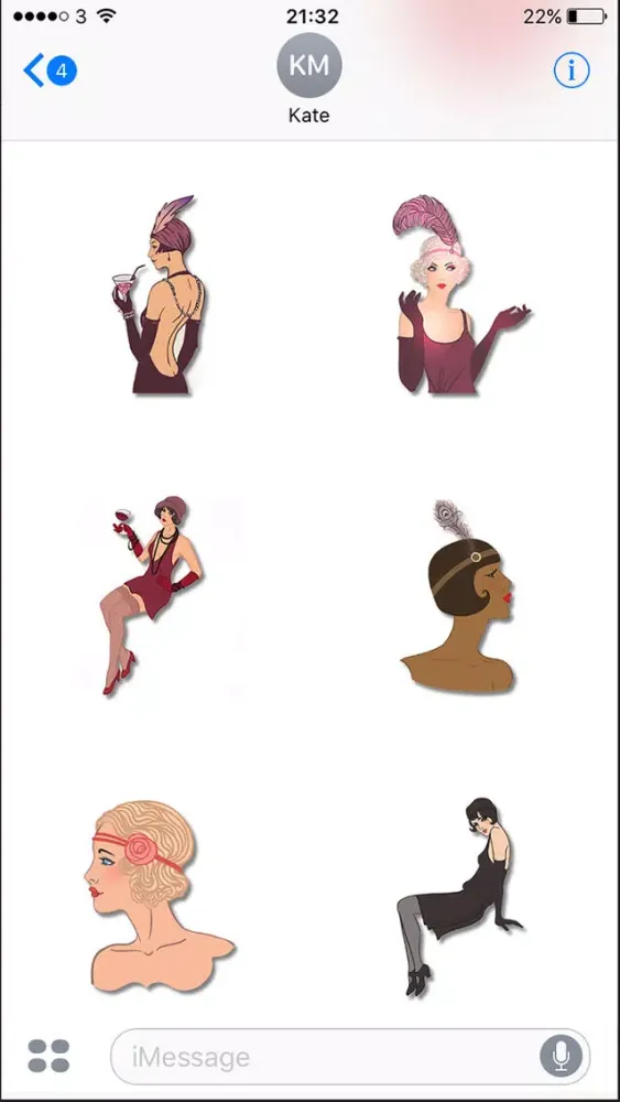 Ảnh chụp màn hình của Art Deco Stickers: Cute and Fun Sticker Pack