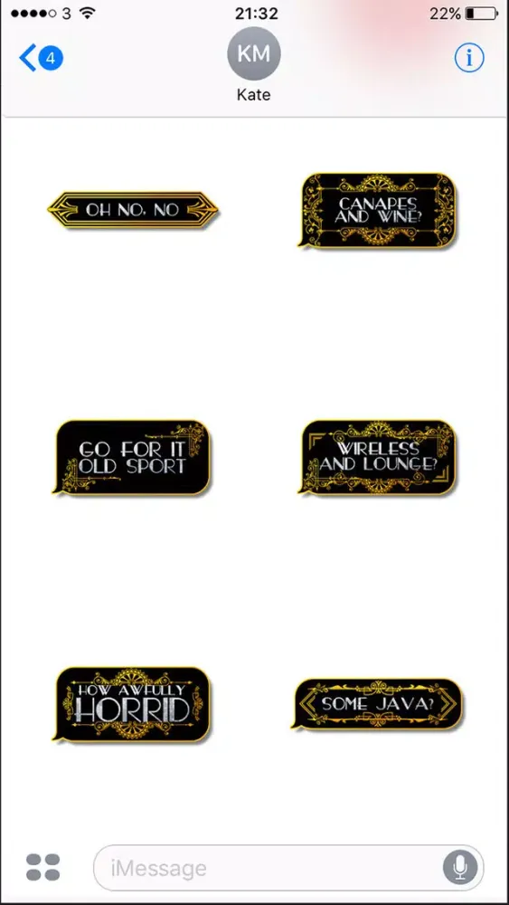 Ảnh chụp màn hình của Art Deco Stickers: Cute and Fun Sticker Pack