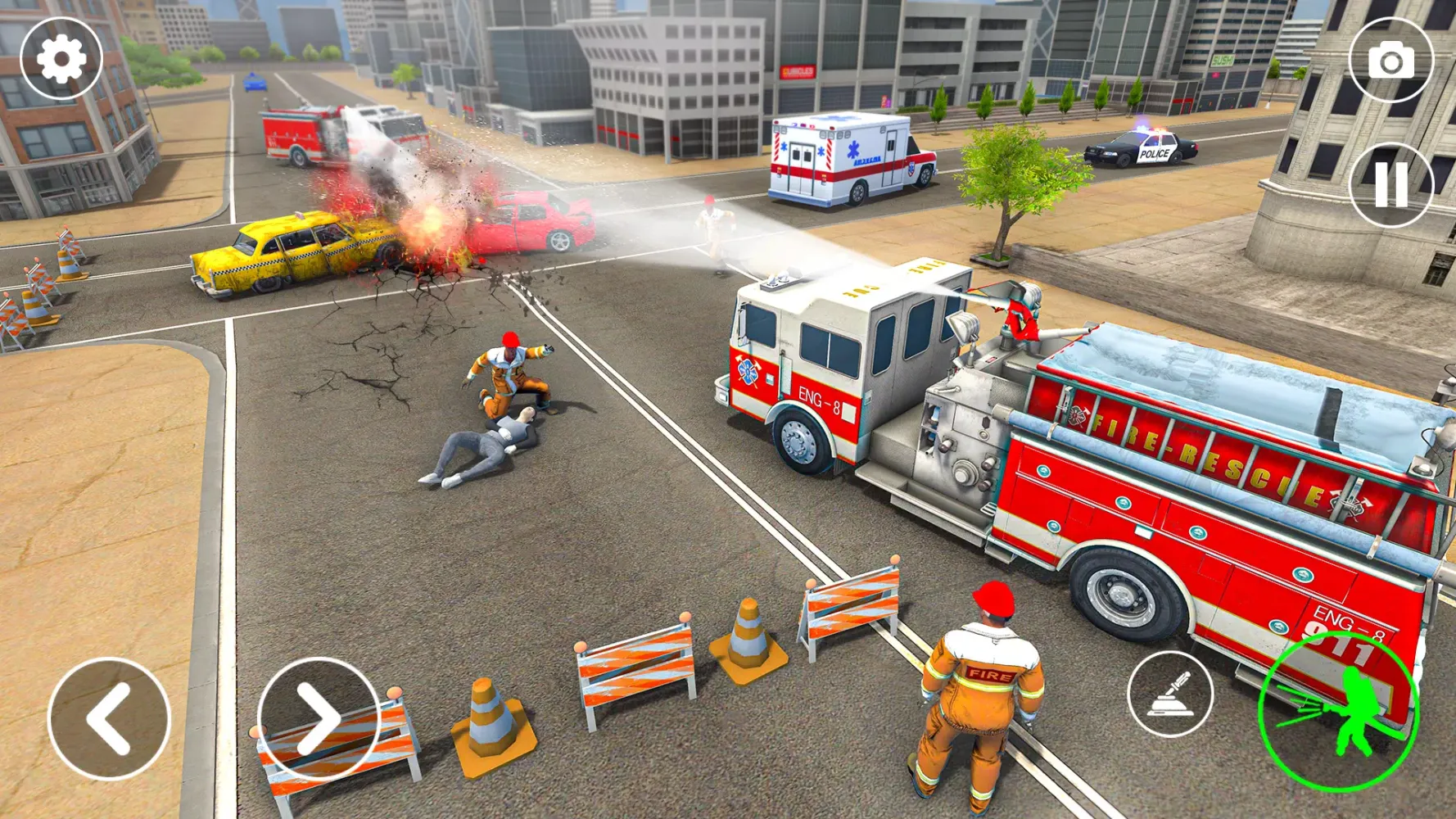 Tangkapan layar Fire Truck Games Rescue Sim