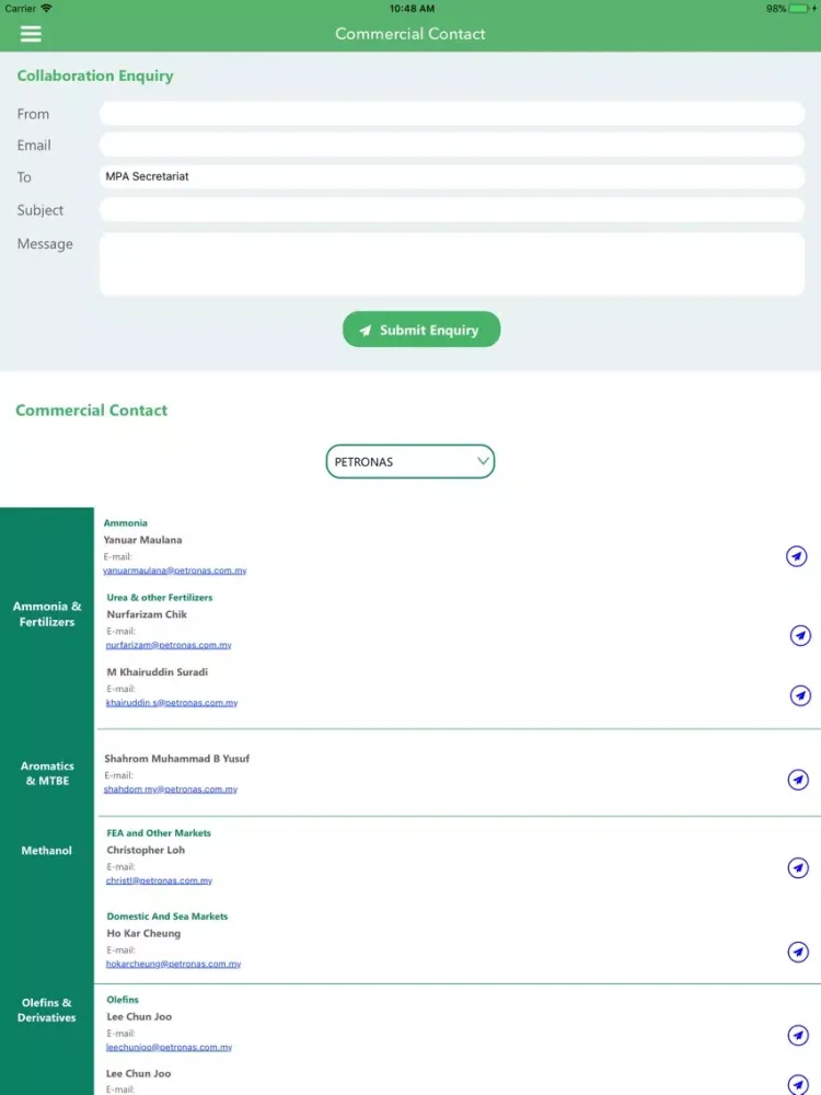 Tangkapan skrin MPA-App iPad 