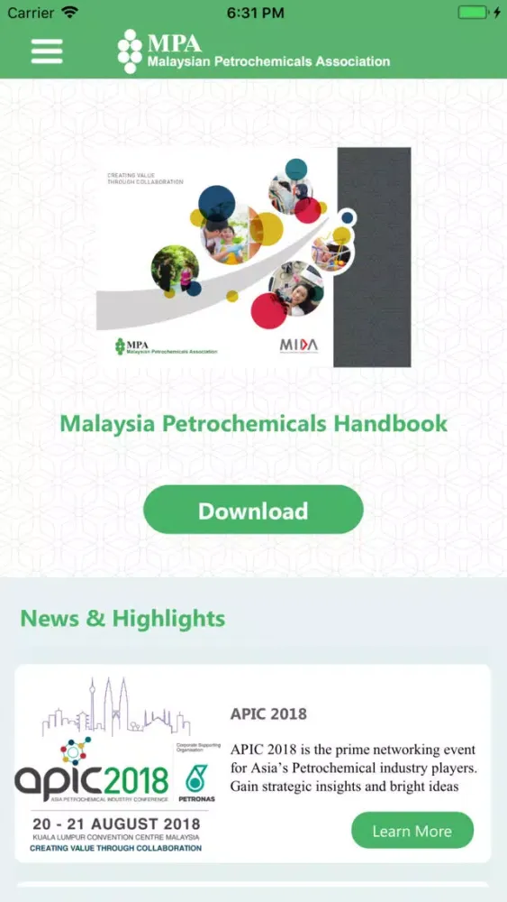 Tangkapan skrin MPA-App