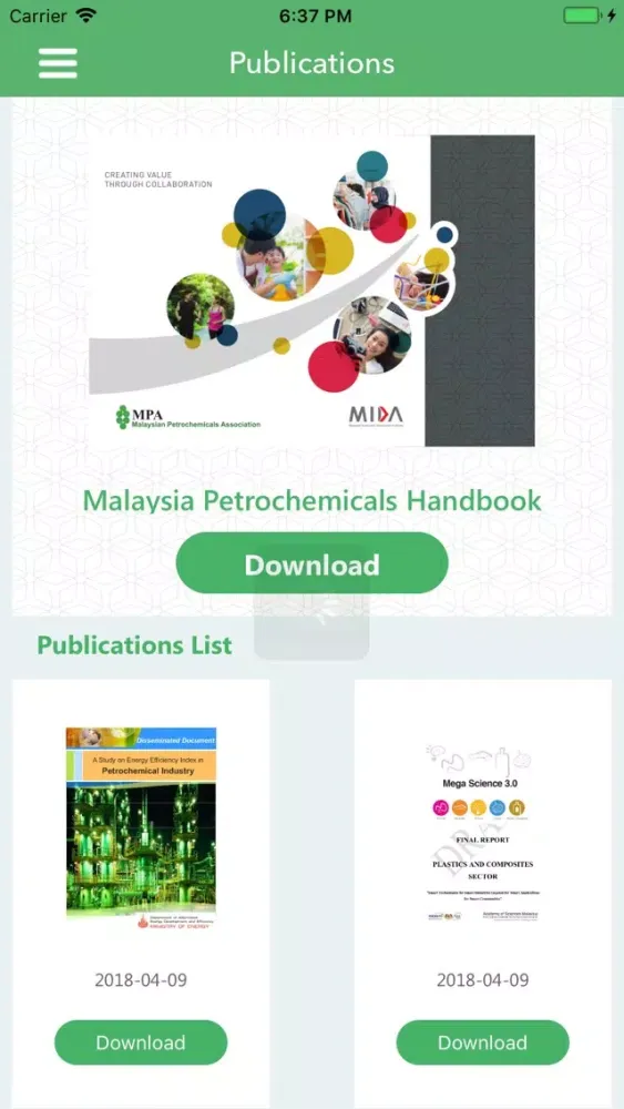 Tangkapan skrin MPA-App
