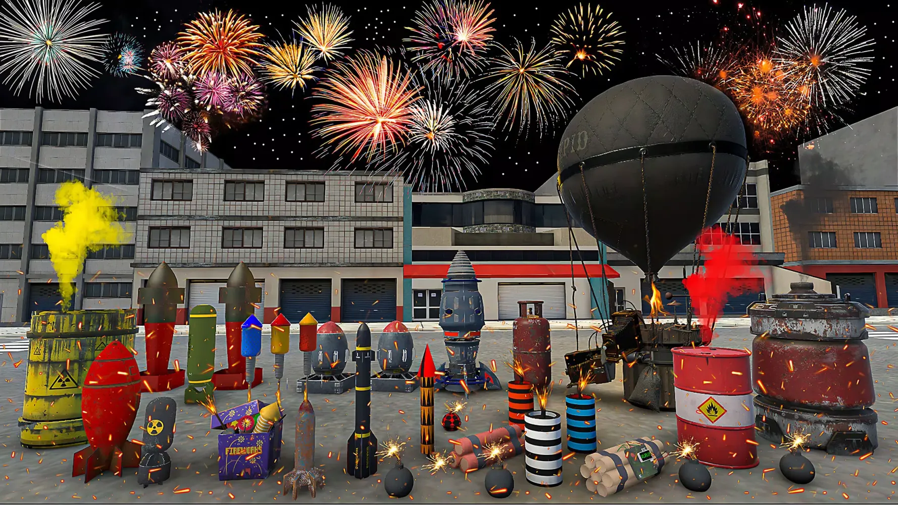 Fireworks Play: DIY Simulator سکرین شاٹس