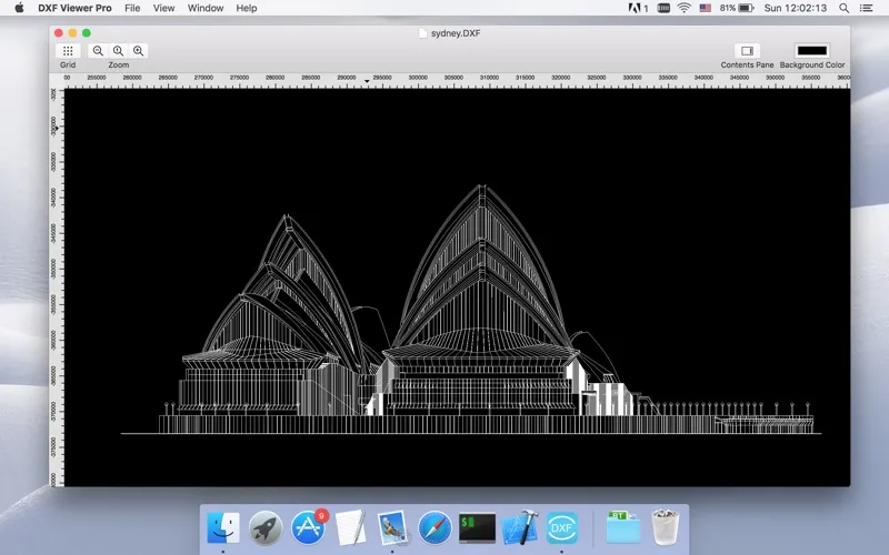 Tangkapan skrin DXF Viewer Pro