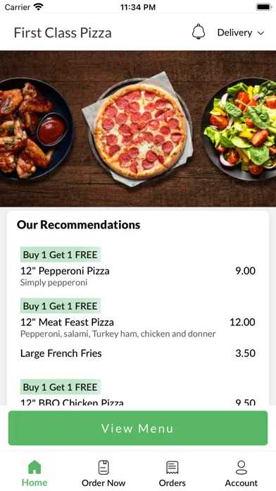 Captures d'écran de First Class Pizza.