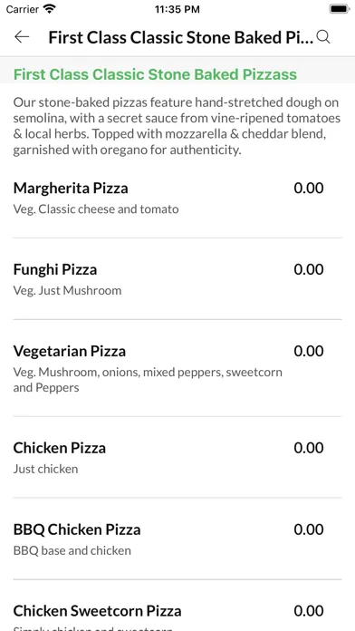 Captures d'écran de First Class Pizza.