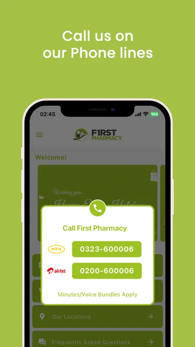 Capturas de tela do First Pharmacy